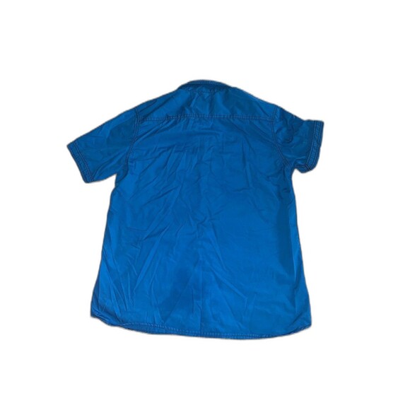 Mens Blue Vertical Polo Shirt Large - Picture 6 of 6